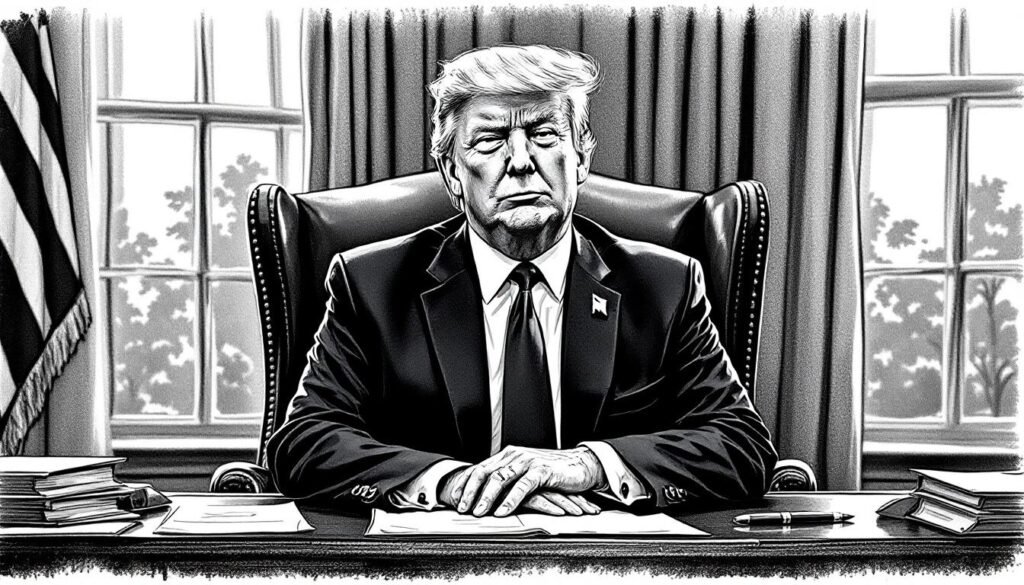 donald trump oval office illustration
