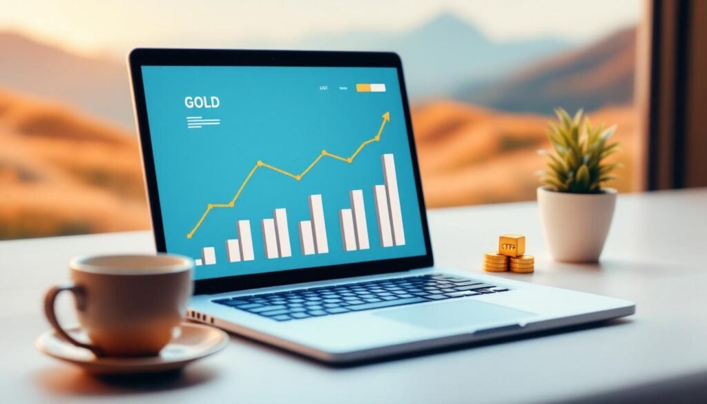 investor flows gold laptop chart